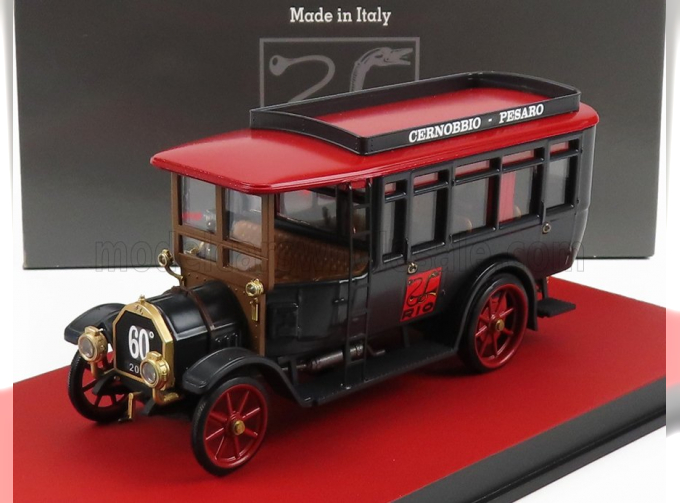 FIAT 18bl Autobus (1922) - 60th Anniverasary Rio-models 1962-2022, Black Red