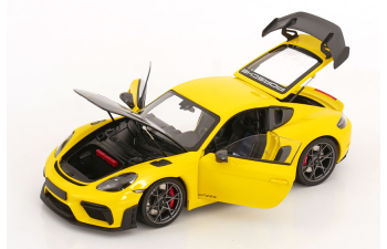 PORSCHE Cayman GT4 RS Weissach Package (2024), yellow carbon-grey