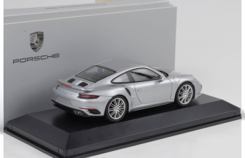 PORSCHE 911 turbo (991II), rhodium silver metallic / saddle brown