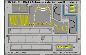 Цветное Фототравление для Me 262A-2 Schwalbe exterior