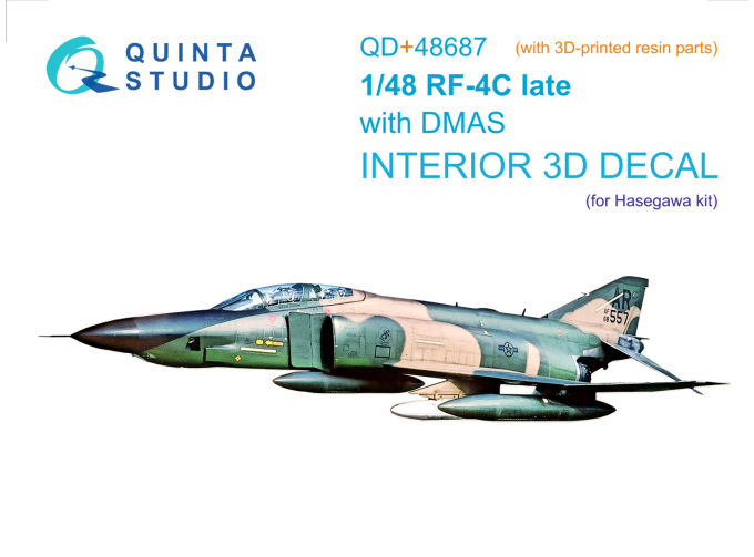 3D Декаль интерьера кабины RF-4C Phantom II (late с DMAS) (Hasegawa) (с 3D-печатными деталями)