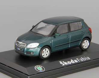 SKODA Fabia II 4-door (2007), green metallic