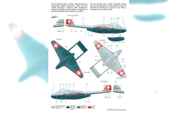 Сборная модель DH.100 Vampire Mk.I 'The First Jet Guardians of Neutrality'