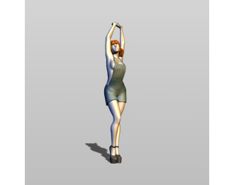 Фигура Потягивается, окрашенная