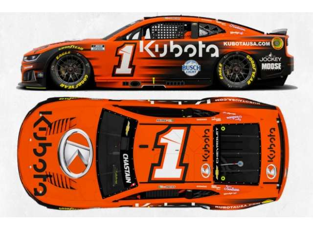 Chevrolet #1 Ross Chastain *Kubota*, orange 2026