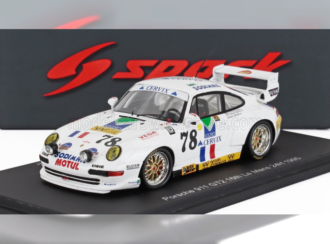 PORSCHE 911 993 Gt2 3.3l Turbo Coupe Team J.f.veroux №78 24h Le Mans (1995) Didier Ortion - Jean Francois Veroux - Eric Van De Vyver, White