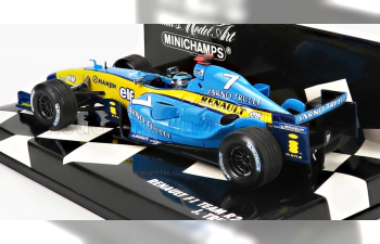 RENAULT F1 R24 Team Mild Seven №7 Season (2004) Jarno Trulli, Light Blue Yellow