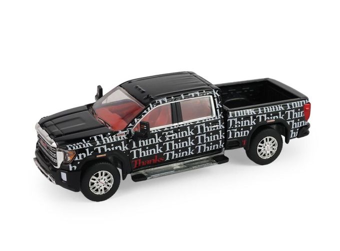 GMC Sierra 2500 HD SLE, Think, Think, Thanks *Smokey Bear Series 5* (2023), black / white