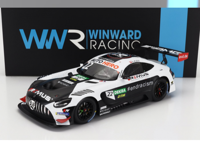 MERCEDES-BENZ Amg Gt3 Evo Team Winward №22 Winner Race 2 Assen Dtm (2021) Lucas Auer, White Black