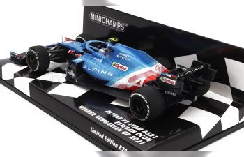 RENAULT F1 A521 Renault E-tech 20b Team Alpine №31 Winner Hungary Gp (2021) Esteban Ocon, Blue Met Red White