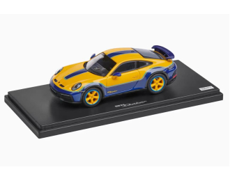 PORSCHE 911 992 Coupe Dakar Special Request (2024), yellow / blue