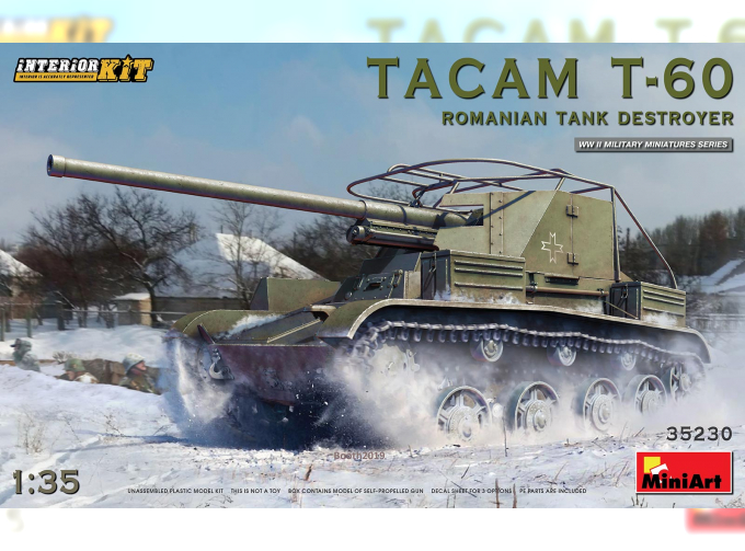 Сборная модель Танк TACAM T-60 ROMANIAN TANK DESTROYER. INTERIOR KIT