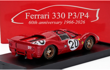 FERRARI 330p4 4.0l V12 Spider Team Spa Ferrari Sefac №20 24h Le Mans (1967) Chris Amon - Nino Vaccarella, Red