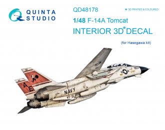 3D Декаль интерьера кабины F-14A (для модели Hasegawa)