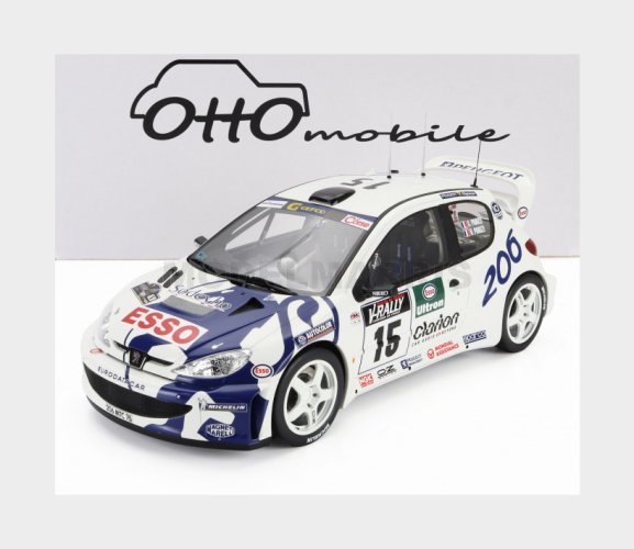 PEUGEOT 206 WRC №15 Tour de Corse Gilles Panizzi - Herve Panizzi (1999), white