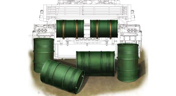 Сборная модель Chinese pla 200L oil drum set