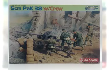 Сборная модель 5cm PaK 38 w/CREW (PREMIUM)