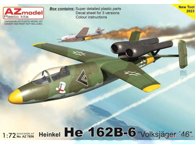 Сборная модель Heinkel He 162B-6 "Volksjäger 46"