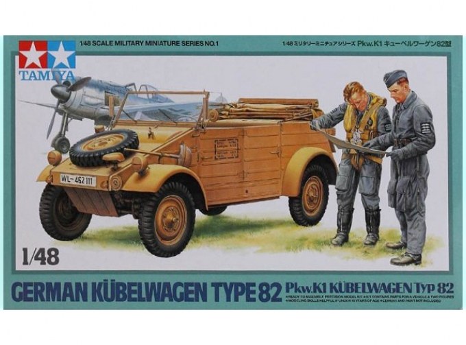 Сборная модель KUBELWAGEN TYPE 82 с 2 фигурами пилотов