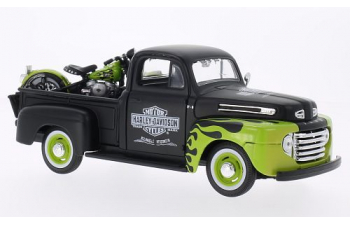 FORD F-1 Pickup (1948) + HARLEY DAVIDSON FL Panhead (1948), black/green