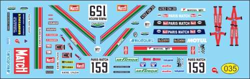 Декаль ВАЗ 2121 №159 Ралли Дакар 1981