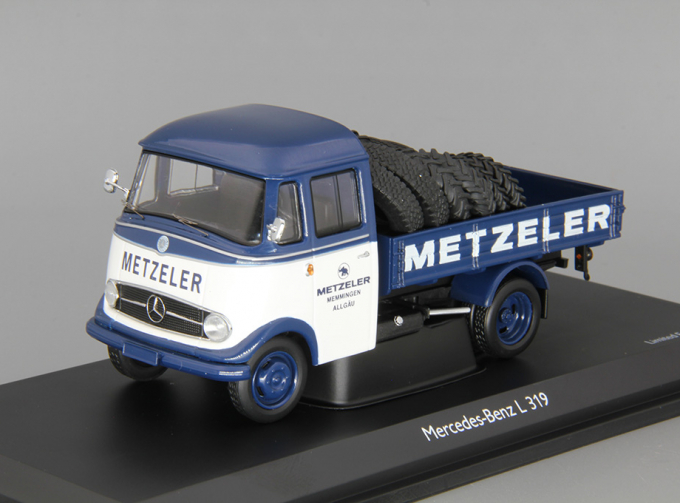 MERCEDES-BENZ L319 Pritsche "Metzeler" (1960), dark blue / white