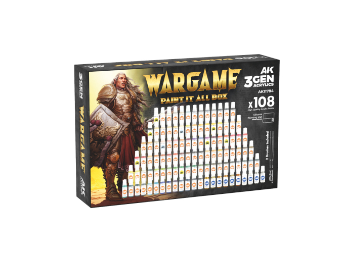 Набор красок 3GEN – WARGAME "Раскрась это всё" 108 цветов / 3GEN – WARGAME PAINT IT ALL BOX x108