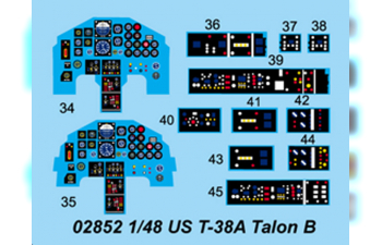 Сборная модель Американский учебно-тренировочный самолет Northrop T-38A Talon