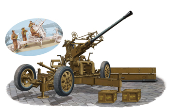 Сборная модель Зенитное орудие OQF 40mm Bofors Anti-aircraft Gun Mk.I/III (British Version)