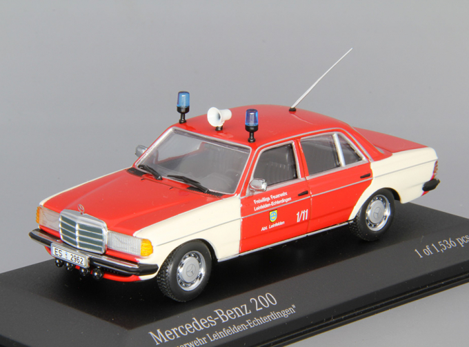 MERCEDES-BENZ 200 "Feuerwehr Leinfelden-Echterdinger", red