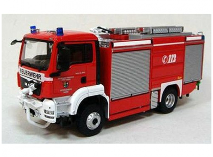 MAN TGS POMPIERS ZIEGLER TLF 20/40 SL VILLE DE DAMME, red