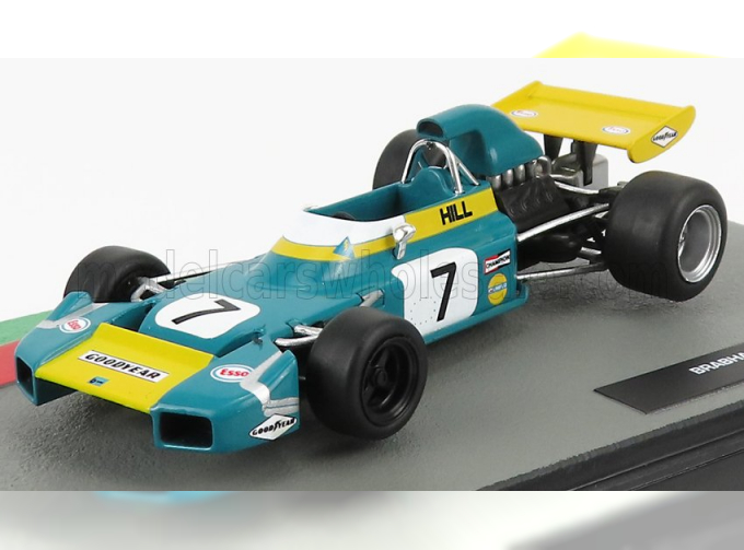 BRABHAM F1 Bt34 №7 Season (1971) Graham Hill, Blue Yellow