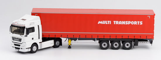 MAN TGX XXL с полуприцепом "MULTI Transports" (2015), white / red