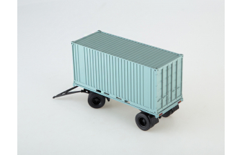 Прицеп ГКБ-8350 с контейнером, голубой