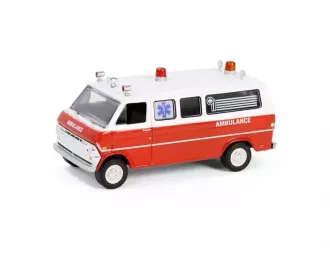 FORD Club Wagon Minibus Ambulance (1972) - Airplane, Red White