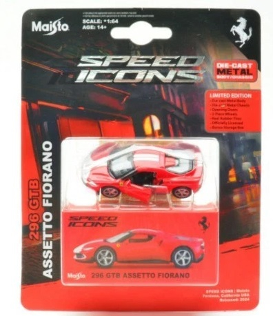 FERRARI 296 Gtb Hybrid 830hp V6 (2021), Red Silver