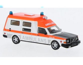 VOLVO 265 Ambulance (1985), white/orange