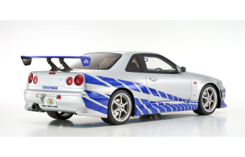 NISSAN - BRIAN'S SKYLINE GT-R (R34) RHD 2001 - BRIAN O'CONNER - FAST & FURIOUS - SILVER BLUE