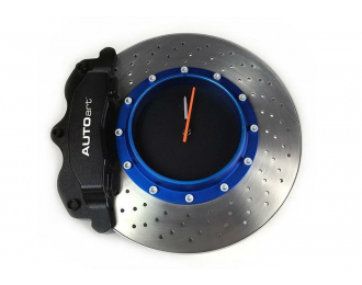 Brake Disc Clock (black caliper/blue anodize centre)