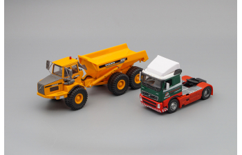 VOLVO FH12 + Volvo A25C, green / yellow