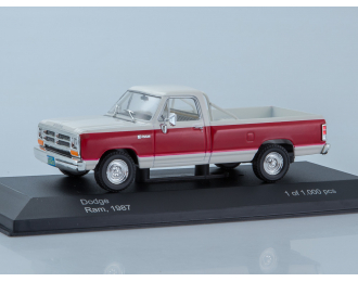 DODGE Ram (1987), white / dark red