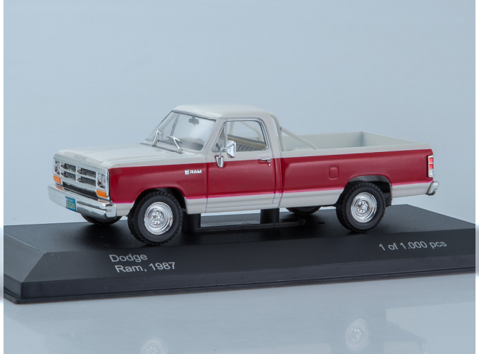 DODGE Ram (1987), white / dark red