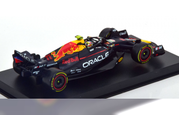 RED BULL F1 Rb19 Team Oracle Red Bull Racing №11 Season (2023) Sergio Perez - Con Pilota E Vetrina - With Pilot And Showcase, Matt Blue