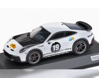 PORSCHE 911 992 №19 Rally Dakar (livery 1971) Coupe (2023), White Black