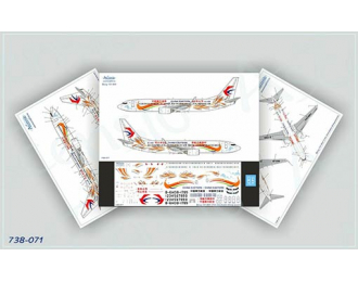 Декаль на самолёт Boeng 737-800 China eastern (Orange Peacock)