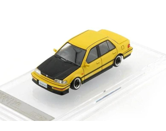 HONDA Civic EF2 (RHD) (1991), Custom Yellow BlK Bonnet