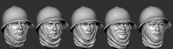 Советские солдаты в касках СШ-36 (зима) No2