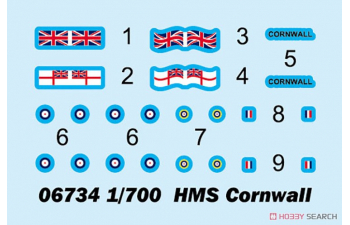 Сборная модель HMS Cornwall