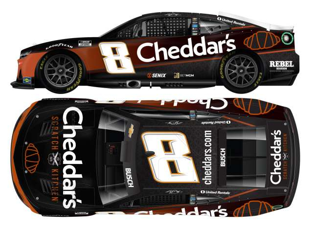 Chevrolet #8 Kyle Busch *Cheddarâ€™s*, black/white/red 2025