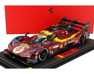 FERRARI 499p 3.0l turbo v6 Team Ferrari AF Corse №50 24h Le Mans (2025) Antonio Fuoco - Miguel Molina - Nicklas Nielsen - Con Vetrina - With Showcase 